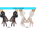 Grace Karin Sexy Bow-Knot Decorated Mesh Bridal Wedding Party White Lace Gloves CL010606-2